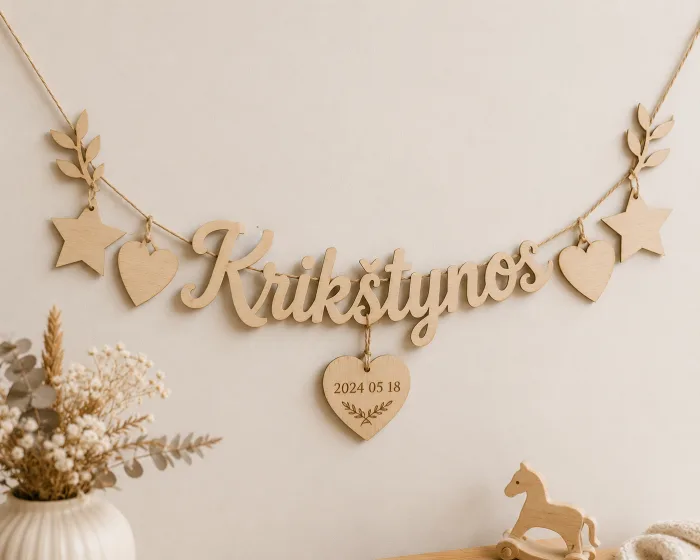 Personalizuota šventinė girlianda